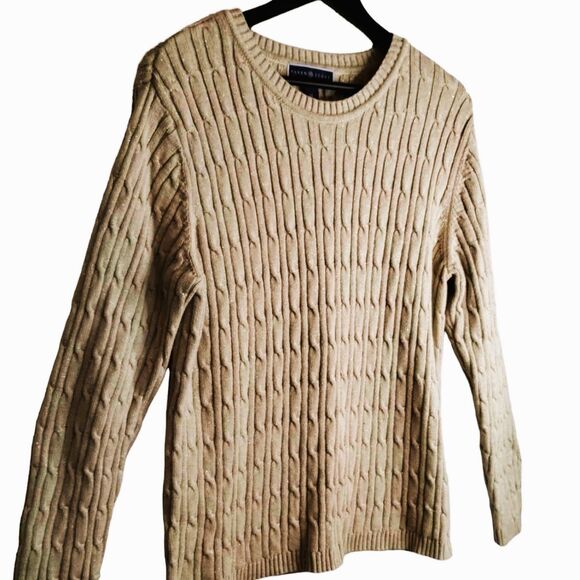 Karen Scott Womens Cable Knit Gold Metallic Size XL Great Condition - Picture 1 of 6